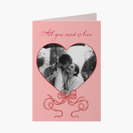 Felicitare personalizată All you need is love, 10x15 cm