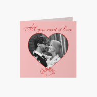 Felicitare personalizată All you need is love, 14x14 cm