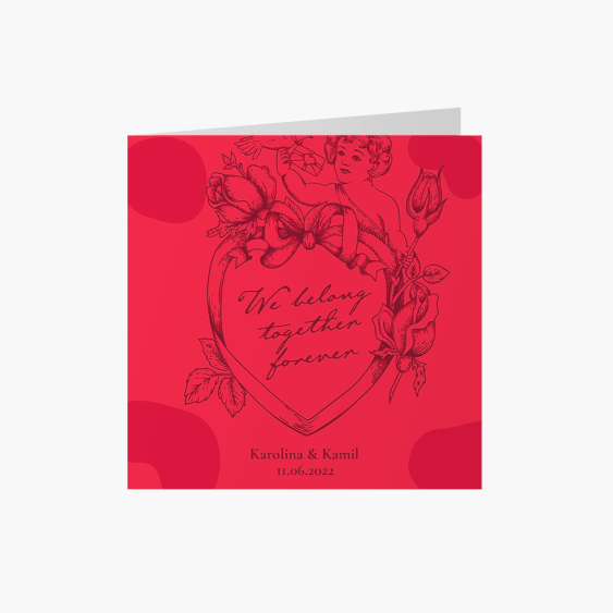 Felicitare personalizată Împreună pentru totdeauna, 14x14 cm