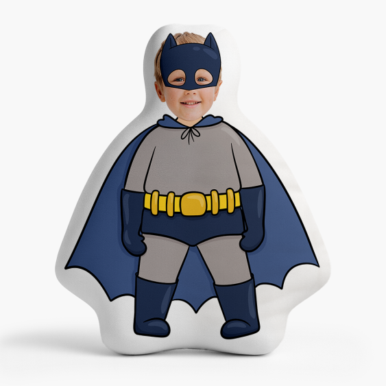 Pernă 3D personalizată, catifea, Superbohater 1, 30x30 cm