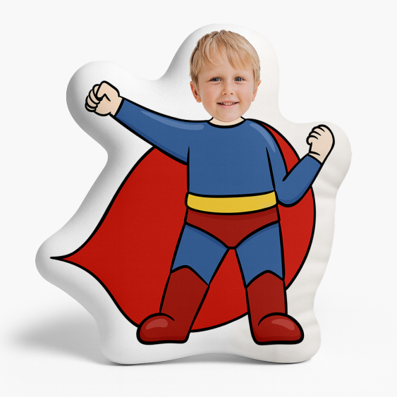 Pernă 3D personalizată, catifea, Superbohater 2, 30x30 cm