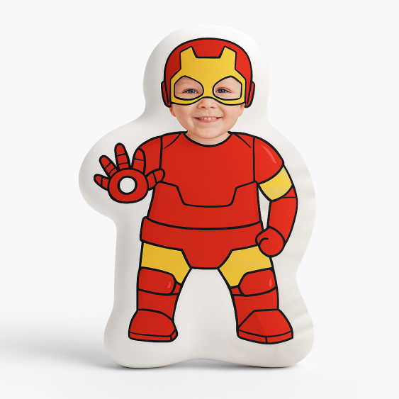 Pernă 3D personalizată, catifea, Superbohater 3, 30x30 cm