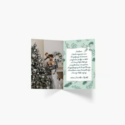 Felicitare personalizată Crăciun de argint, 20x30 cm