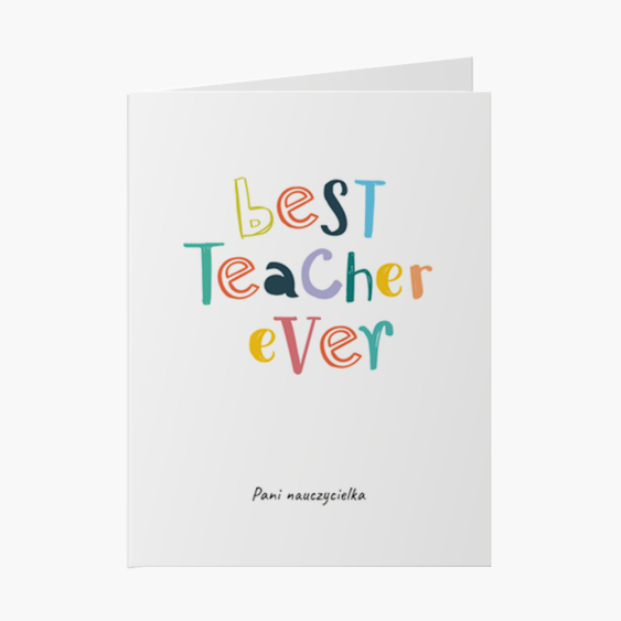 Felicitare personalizată Cel mai bun profesor din toate timpurile, 20x30 cm