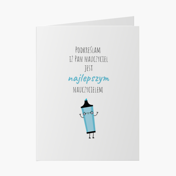 Felicitare personalizată Cel mai bun profesor, 20x30 cm