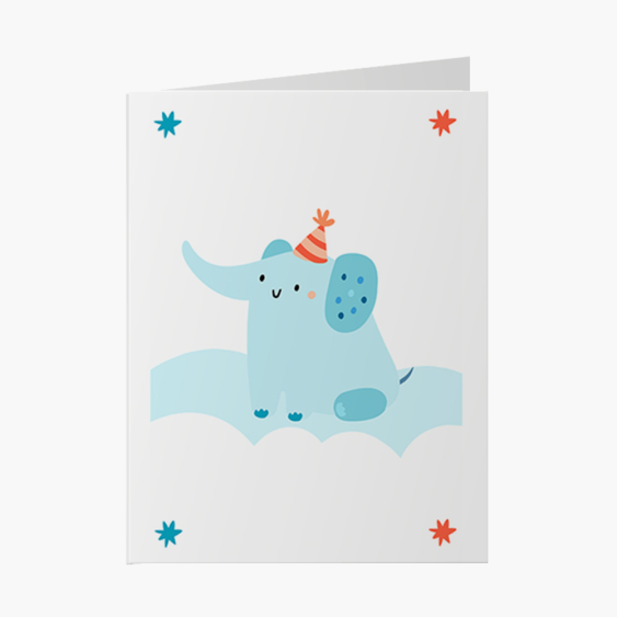 Felicitare personalizată Micul elefant, 20x30 cm