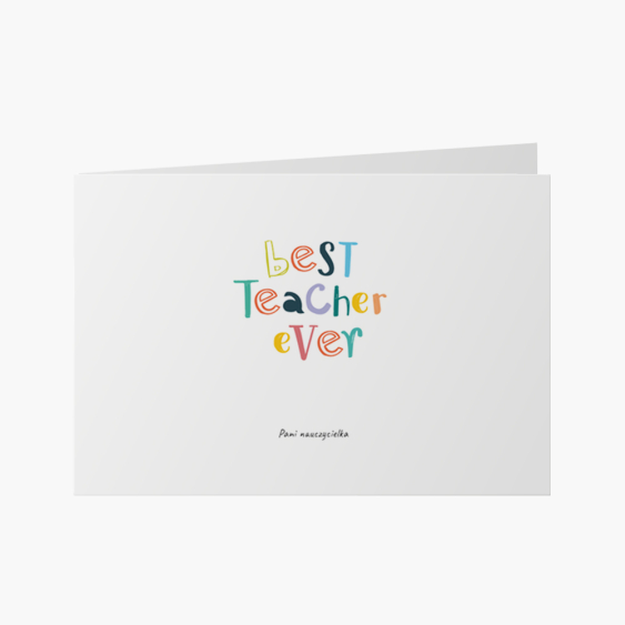 Felicitare personalizată Cel mai bun profesor din toate timpurile, 20x15 cm