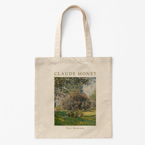 Geantă de bumbac, 38x42, Monet „Parcul Monceau”