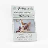 Tablou, Certificat de naștere decorativ baietel, 30x40 cm