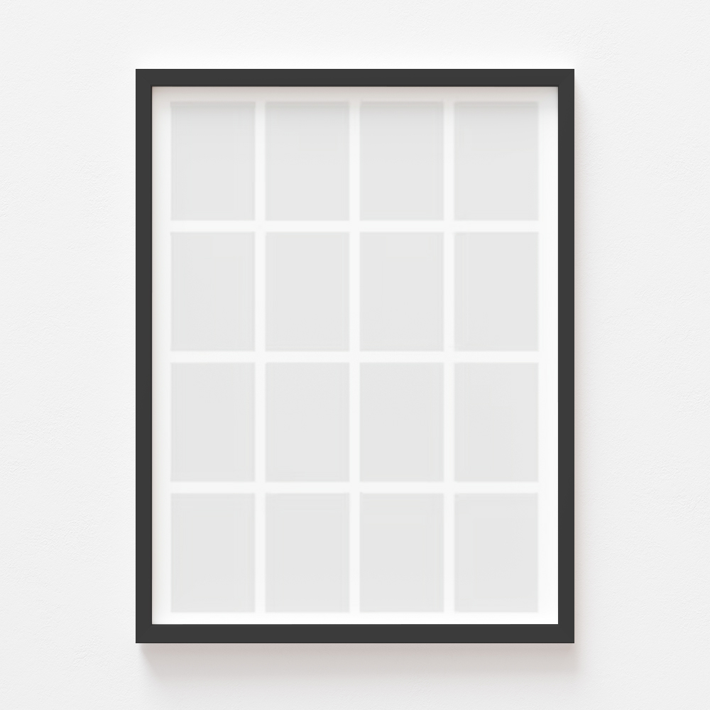 Poster, Posterul tău, 16 bucăți cu ramă neagră, 21x30