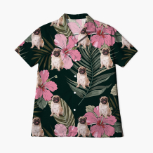 Cămașă hawaiană Flori roz