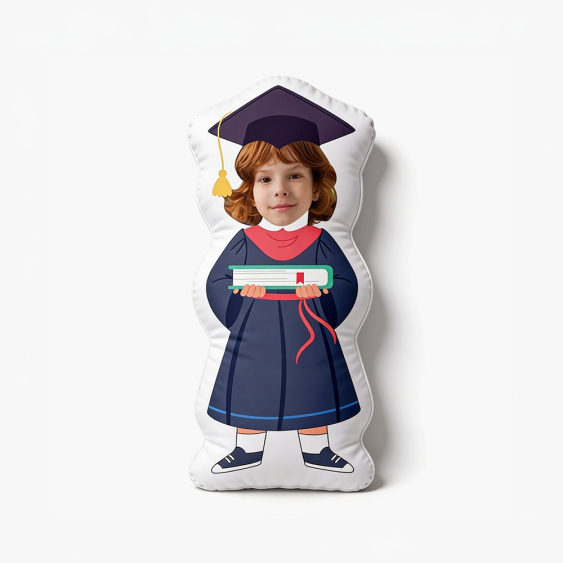 Pernă 3D personalizată, catifea, Student, 30x30 cm