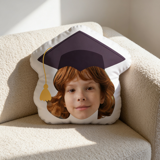 Pernă 3D personalizată, catifea, Şcoală, 30x30 cm