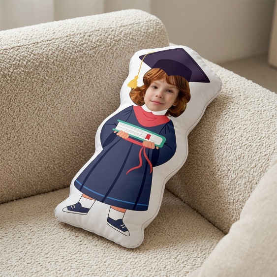 Pernă 3D personalizată, catifea, Student, 30x30 cm