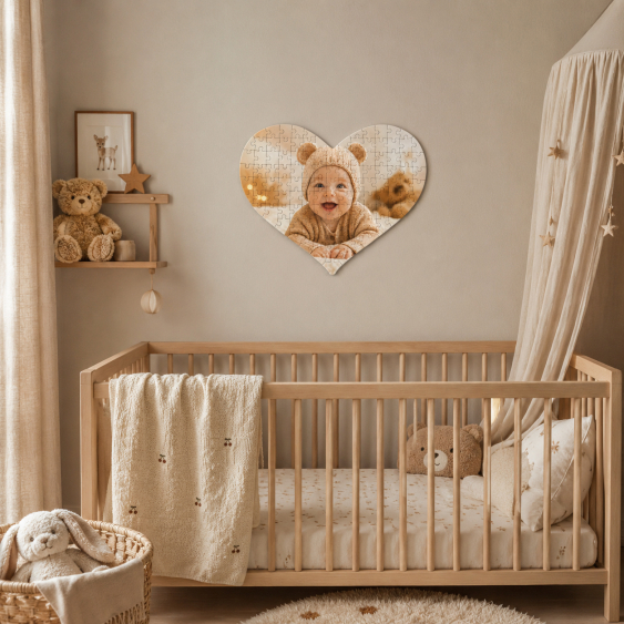 Puzzle în formă de inimă, Fotografia ta, 114 elemente