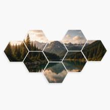 Tablou, Fotografia ta, hexagon cu 8 elemente, 24x29 cm