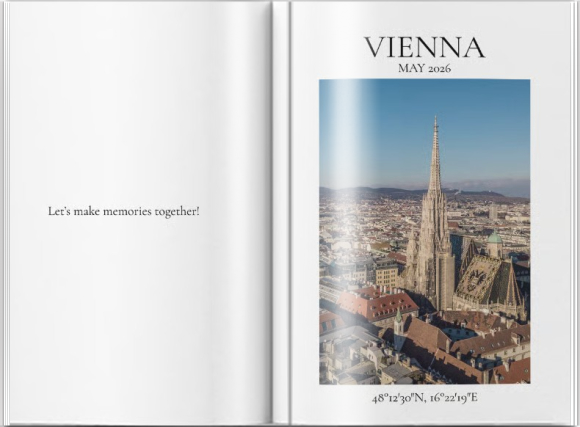 Viena fotocarte, 20x20 cm