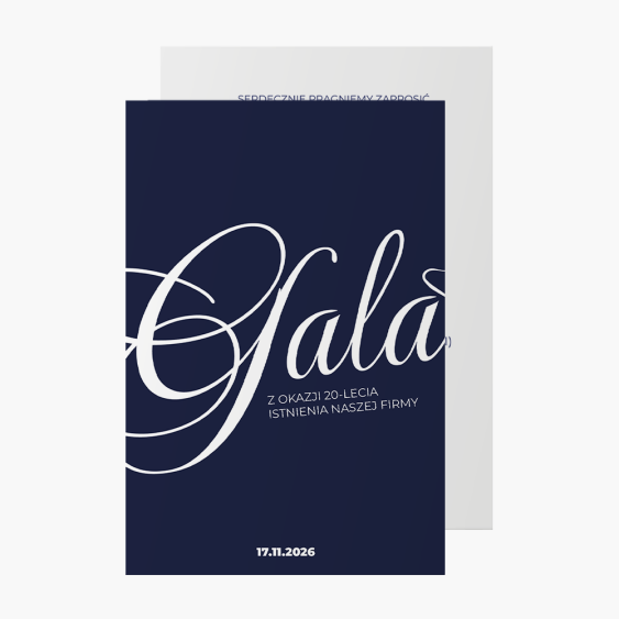 Invitație, Gală