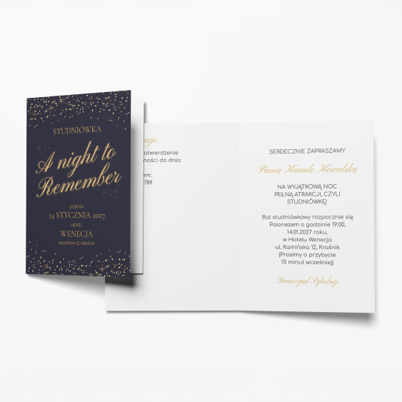 Invitație, Noaptea balului de absolvire