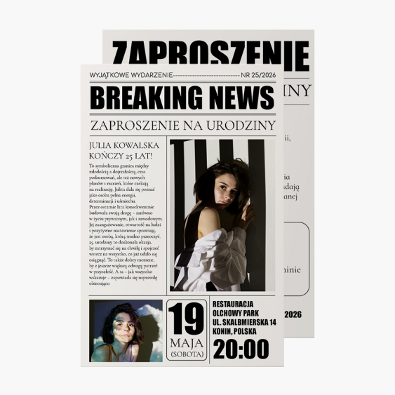 Invitație, Ziar