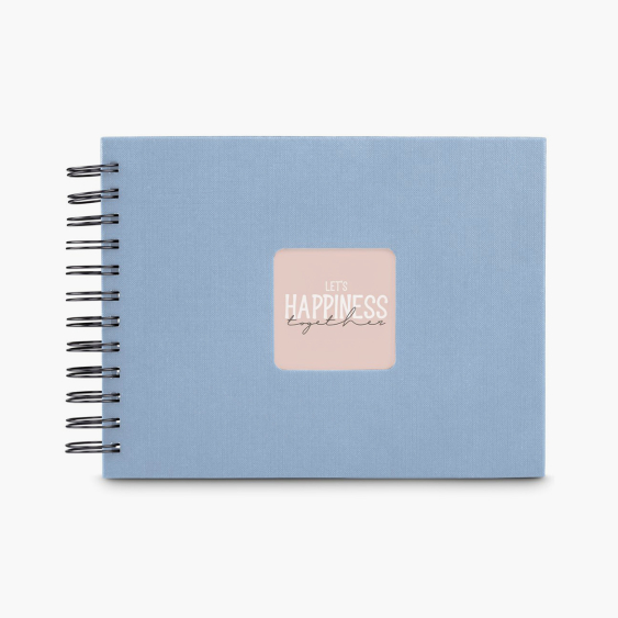 Album tip lipire FINE ART PASTEL ALBASTRU 24x17 50 PAGINI NEGRE, 10x15 cm