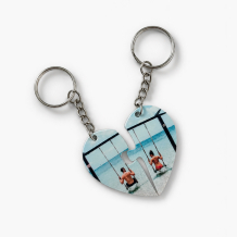 Breloc Proiectul tău, Pentru cupluri: Puzzle cu inimă, 5,3x5 cm
