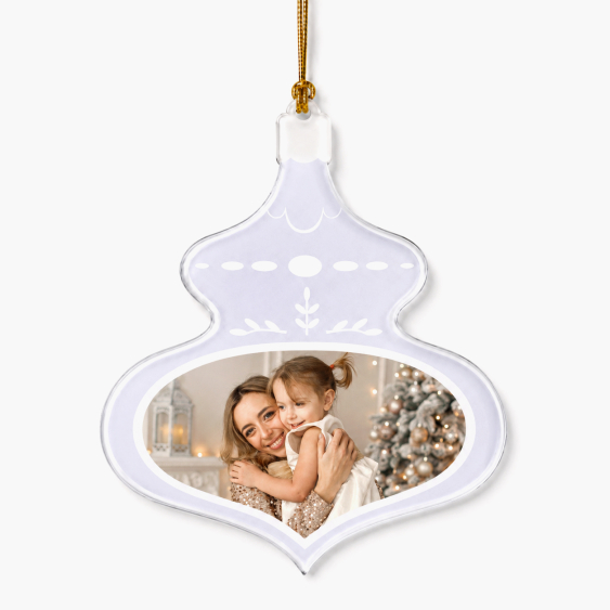 Decorațiune pentru brad Fotografia ta, set de 4