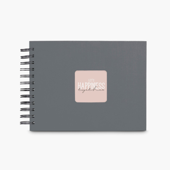 Album tip lipire FINE ART STONE GREY 24x17 50 PAGINI NEGRE, 10x15 cm