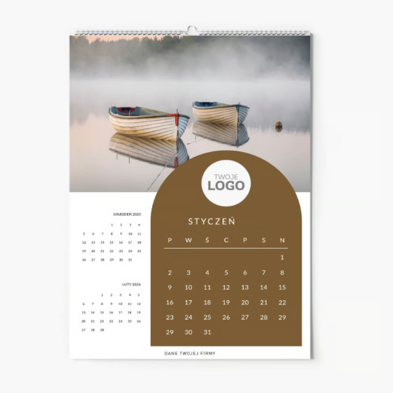 Calendar de perete, Peisaje cu logo-uri, 20x30-A4 cm