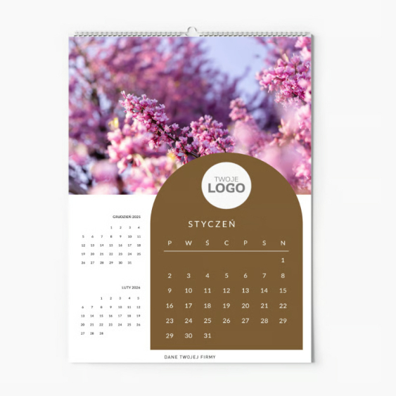 Calendar de perete, Peisaje cu logo-uri, 20x30-A4 cm