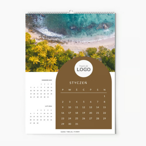 Calendar de perete, Peisaje cu logo-uri, 20x30-A4 cm