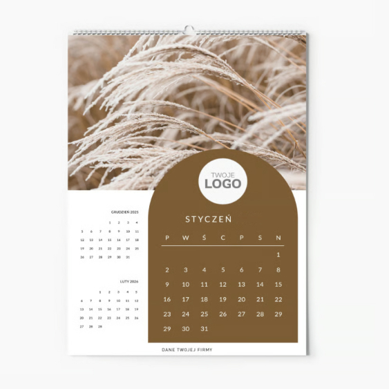 Calendar de perete, Peisaje cu logo-uri, 20x30-A4 cm