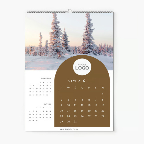 Calendar de perete, Peisaje cu logo-uri, 20x30-A4 cm