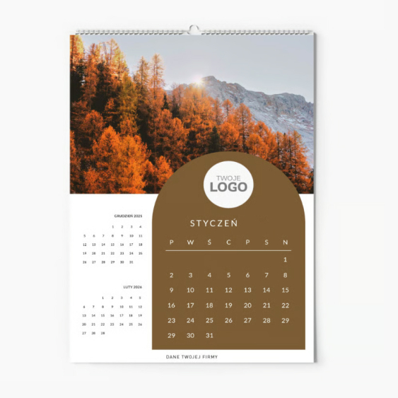 Calendar de perete, Peisaje cu logo-uri, 20x30-A4 cm