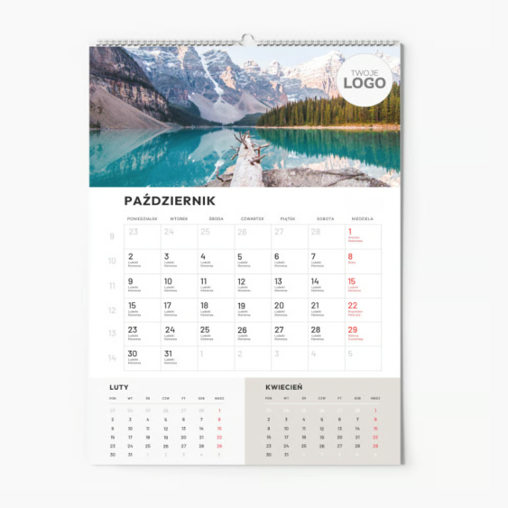 Calendar de perete, Anotimpuri cu logo, 20x30-A4 cm