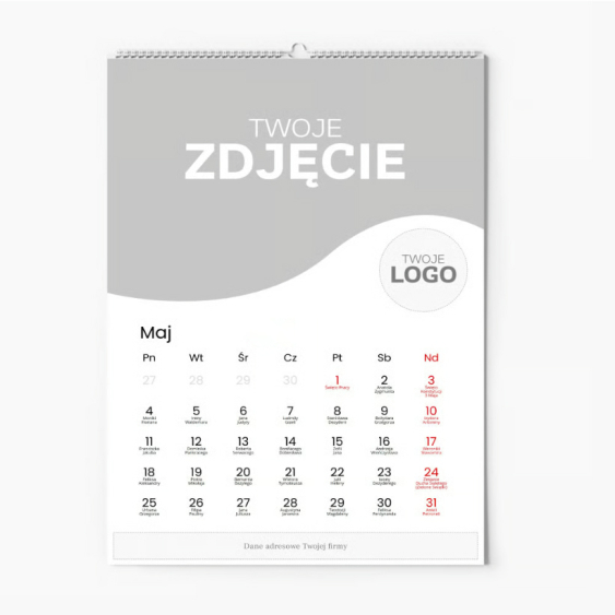 Calendar de perete, Corporativ cu logo, 20x30-A4 cm