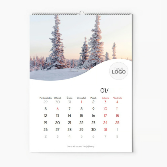 Calendar de perete, Peisaje cu logo, 20x30-A4 cm