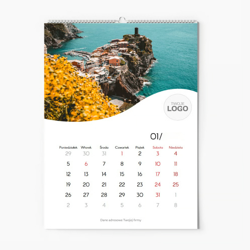 Calendar de perete, Peisaje cu logo, 20x30-A4 cm