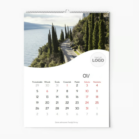Calendar de perete, Peisaje cu logo, 20x30-A4 cm