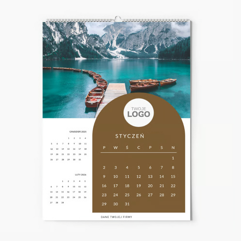 Calendar de perete, Peisaje cu logo-uri, 20x30-A4 cm