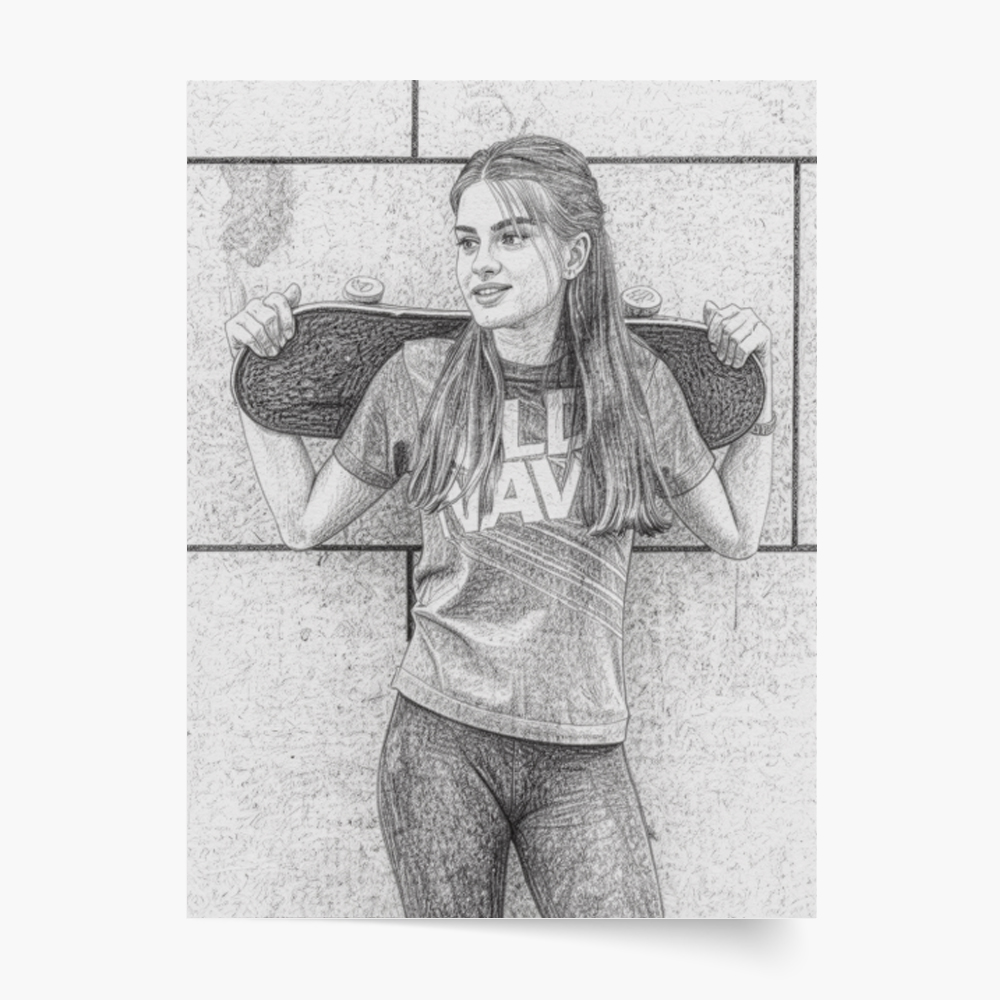 Poster, Fotografia ta în stilul: Schiță, 21x30