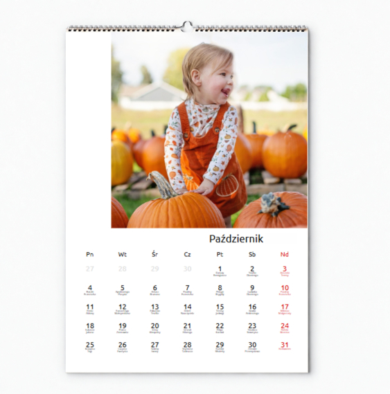 Calendar de perete, Cu un accent, 30x40-A3 cm